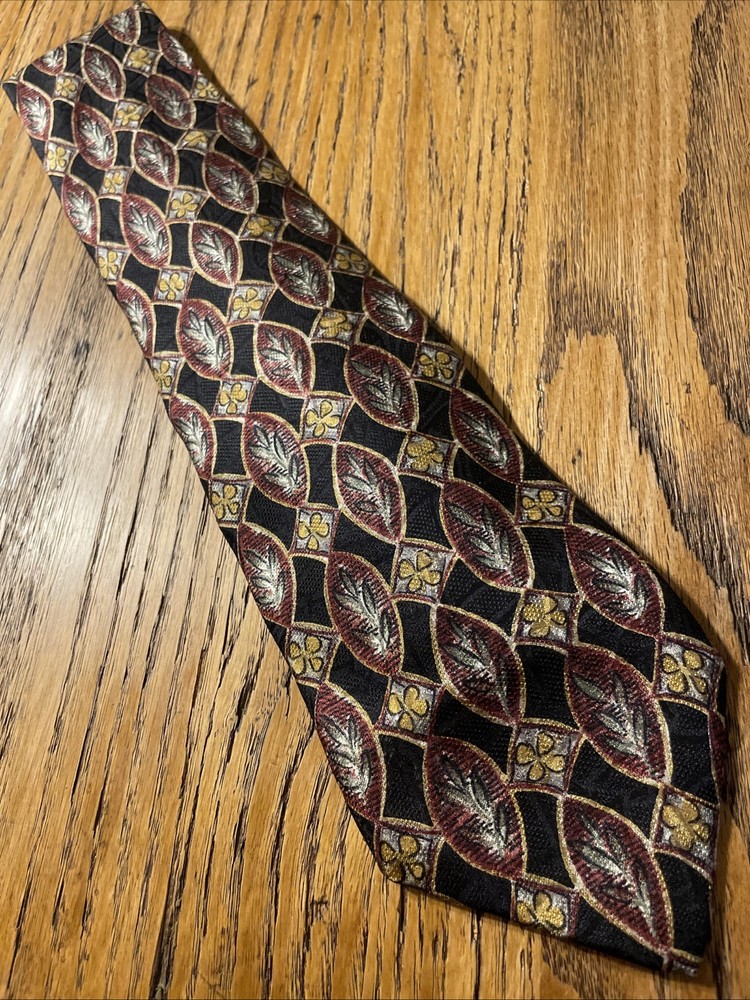 Vintage EUC Robert Talbott Studio Silk Tie USA Hand Sewn Geometric Necktie