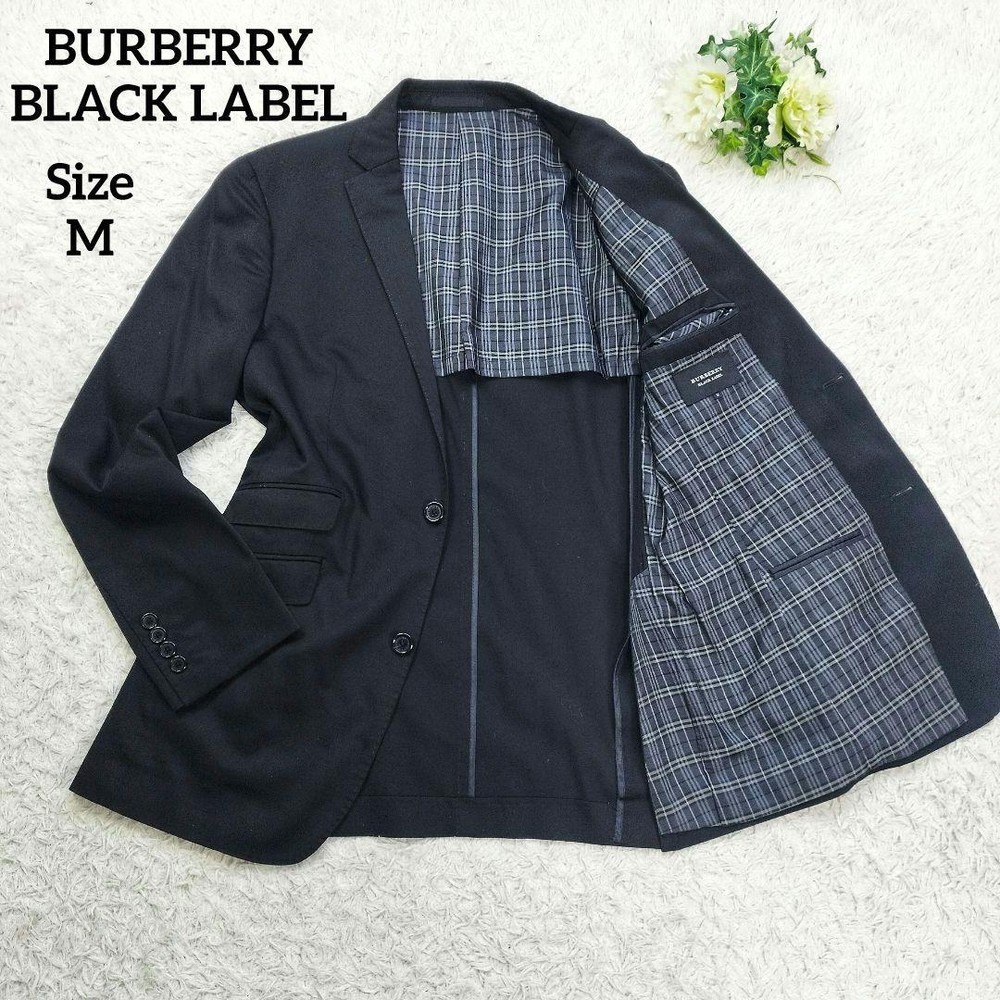Burberry Black Label Tailored Jacket Nova Check Black Unlined M F/S from Japan