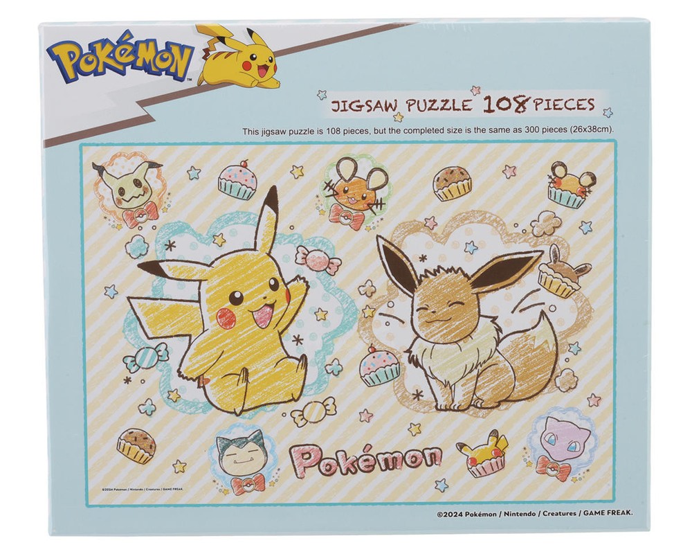 Ensky Pokémon Crayon Art 108-Piece Jigsaw Puzzle ENS51840 for Kids and Collectors