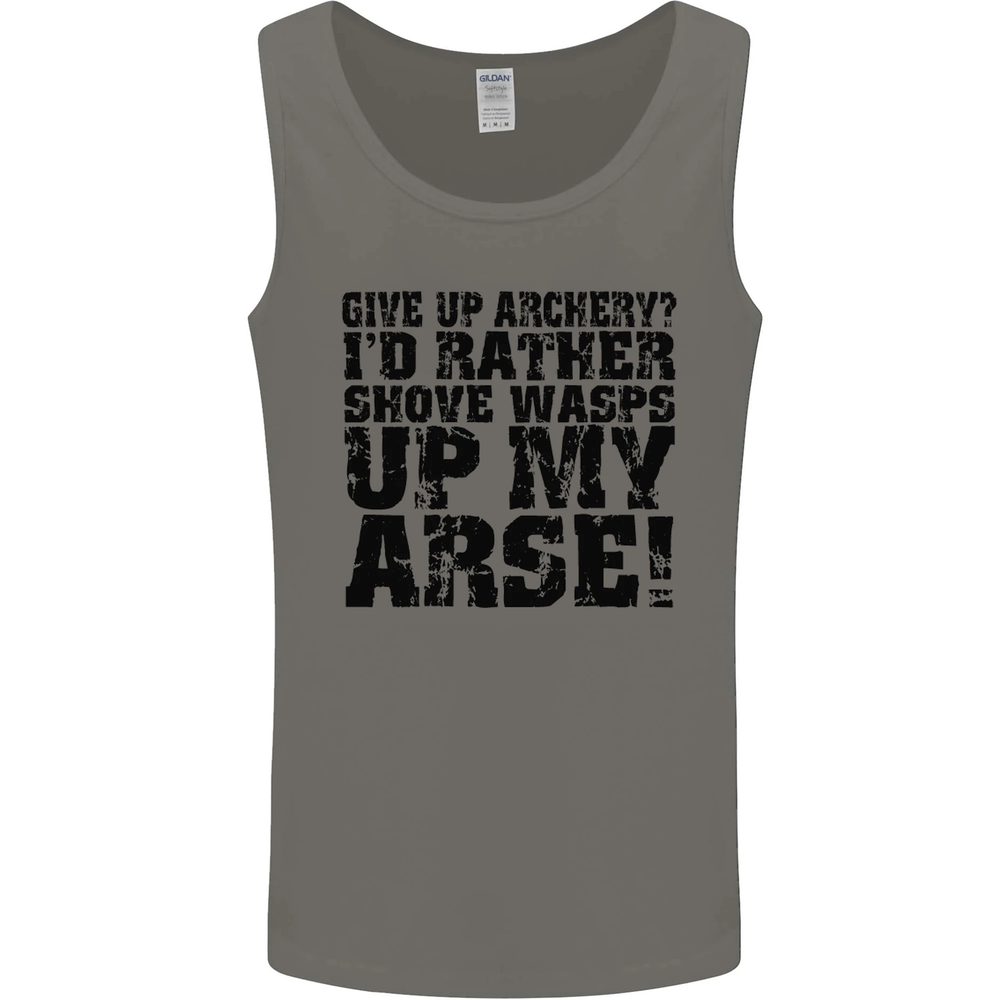 Give up Archery? Funny Archer Offensive Mens Vest Tank Top