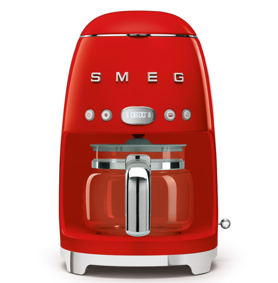 SMEG Drip Coffee Maker, 10 cup, Red