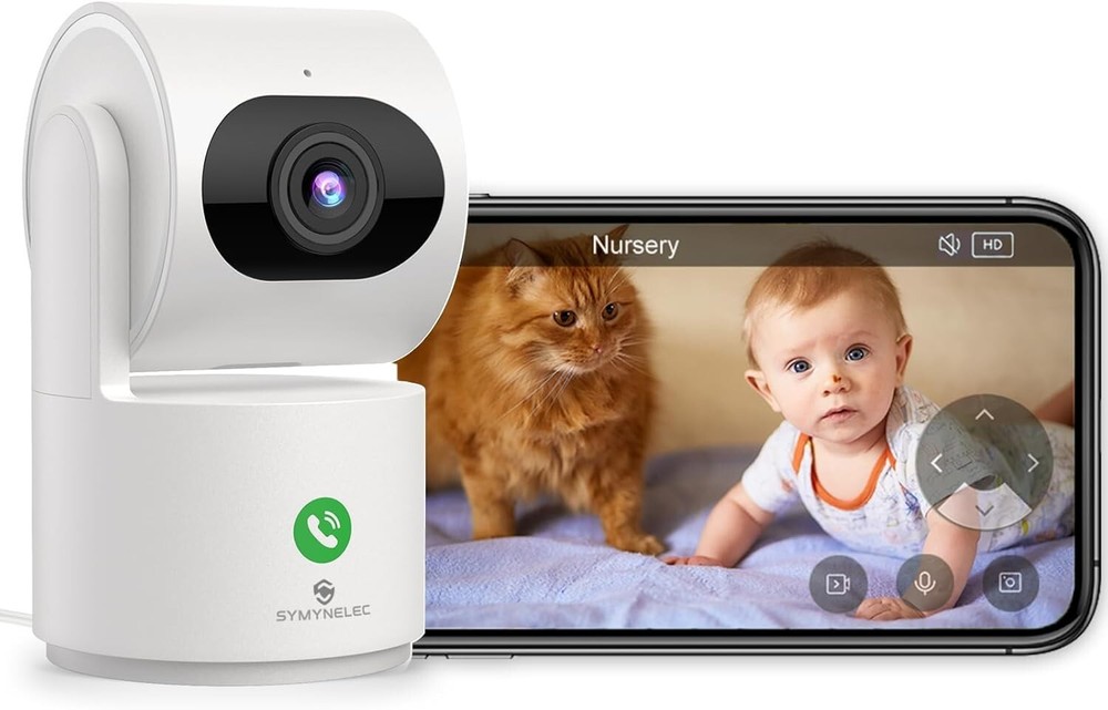 Indoor Camera for Home Security-5G Wireless Wifi Monitor w/Phone App 2K smart