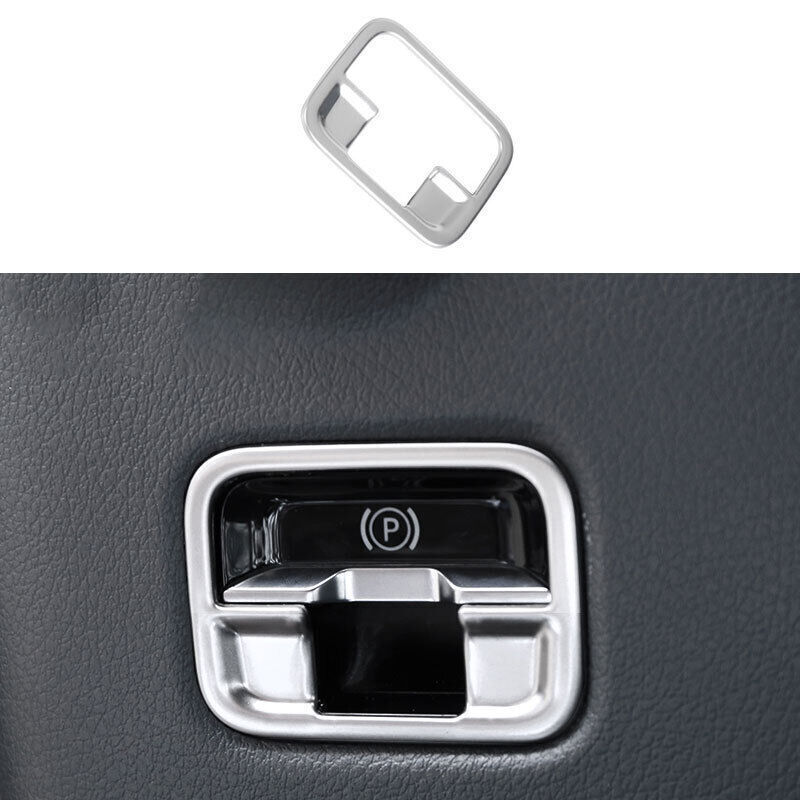 Silver Titanium Console Electronic Handbrake Cover For Benz GLC X254 2023-2024