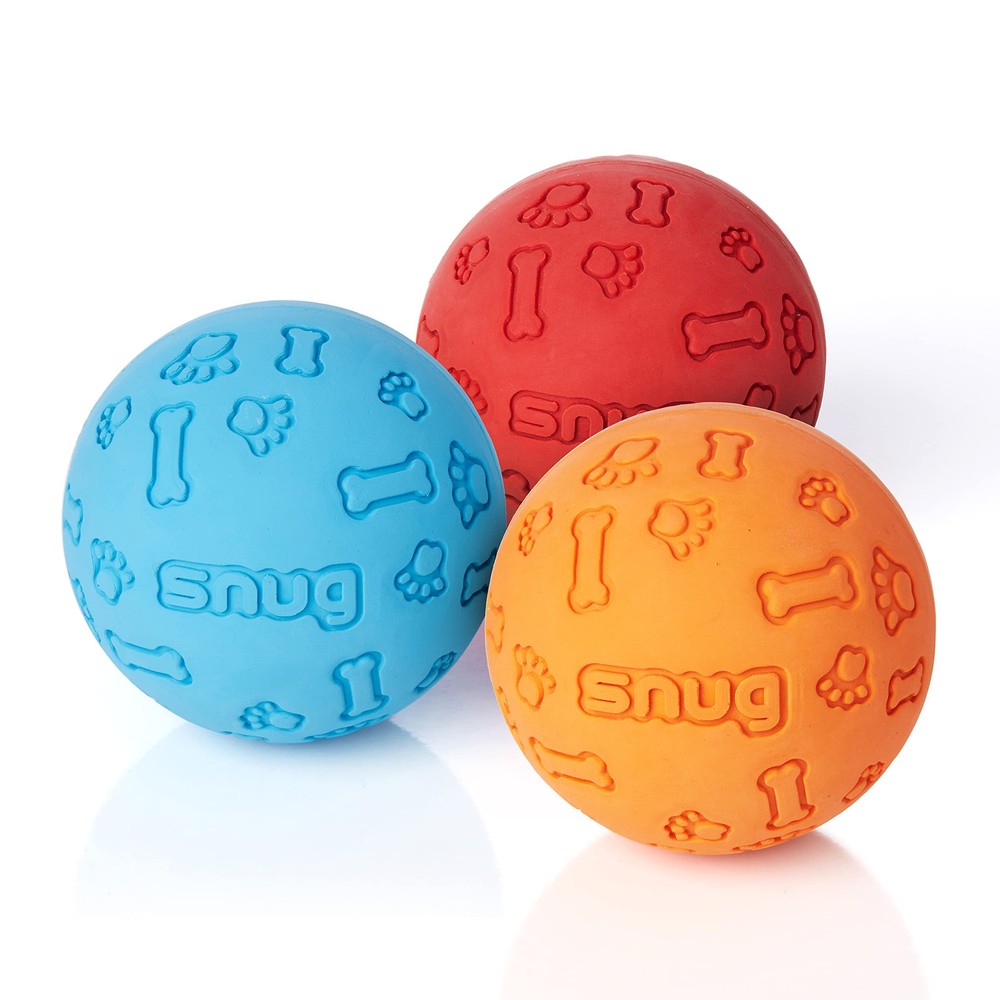 Rubber Dog Balls for Small and Medium Dogs - Tennis Ball Size - Virtually Ind...