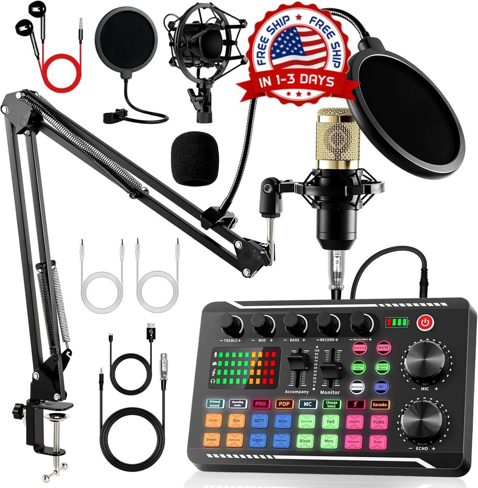 PROFESIONAL Estudio De Grabacion En Casa Kit Microfono Musica Youtube TikTok NEW