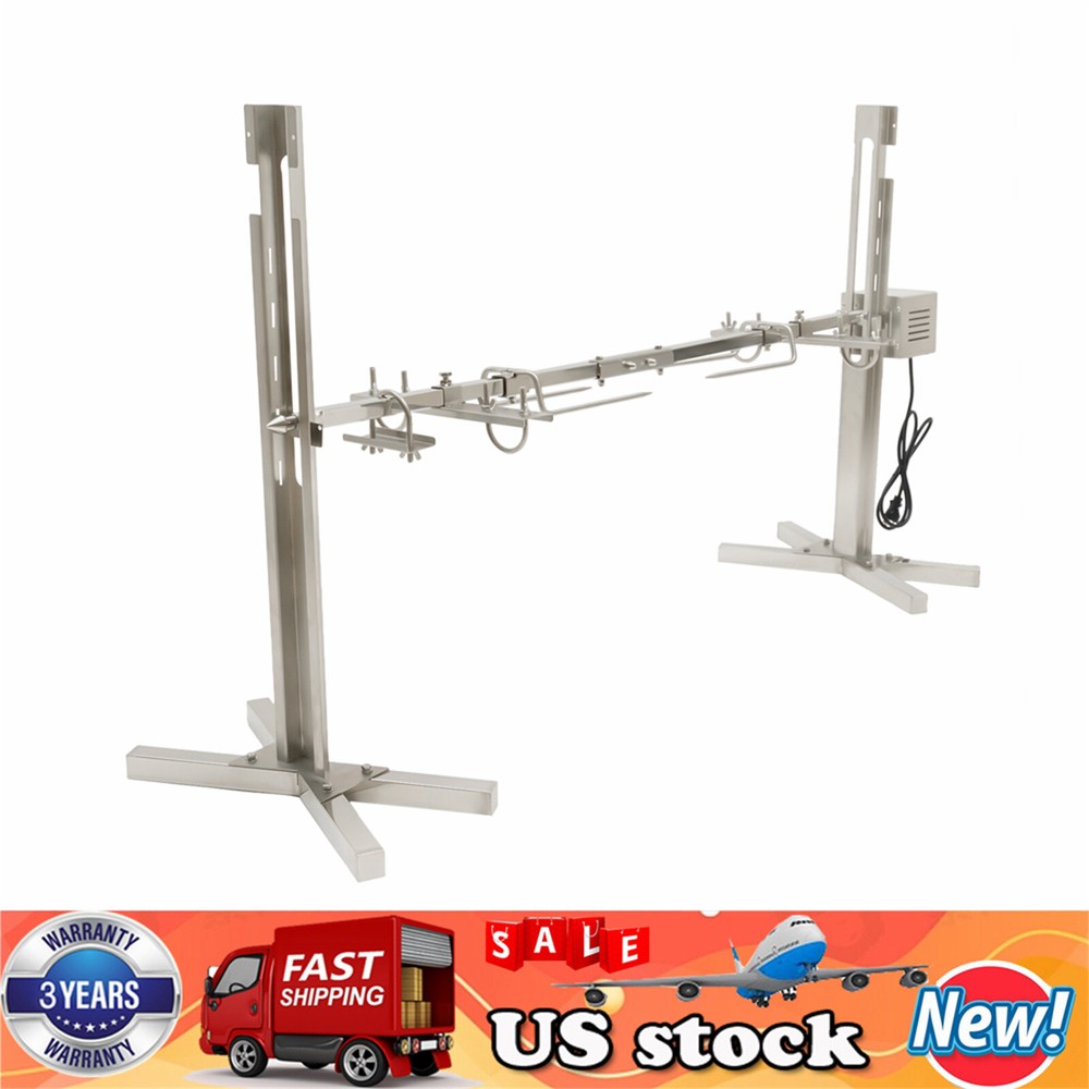 53 inch Large Spit Roaster Rotisserie Chicken Electric BBQ Grill Pig Lamb Roast!