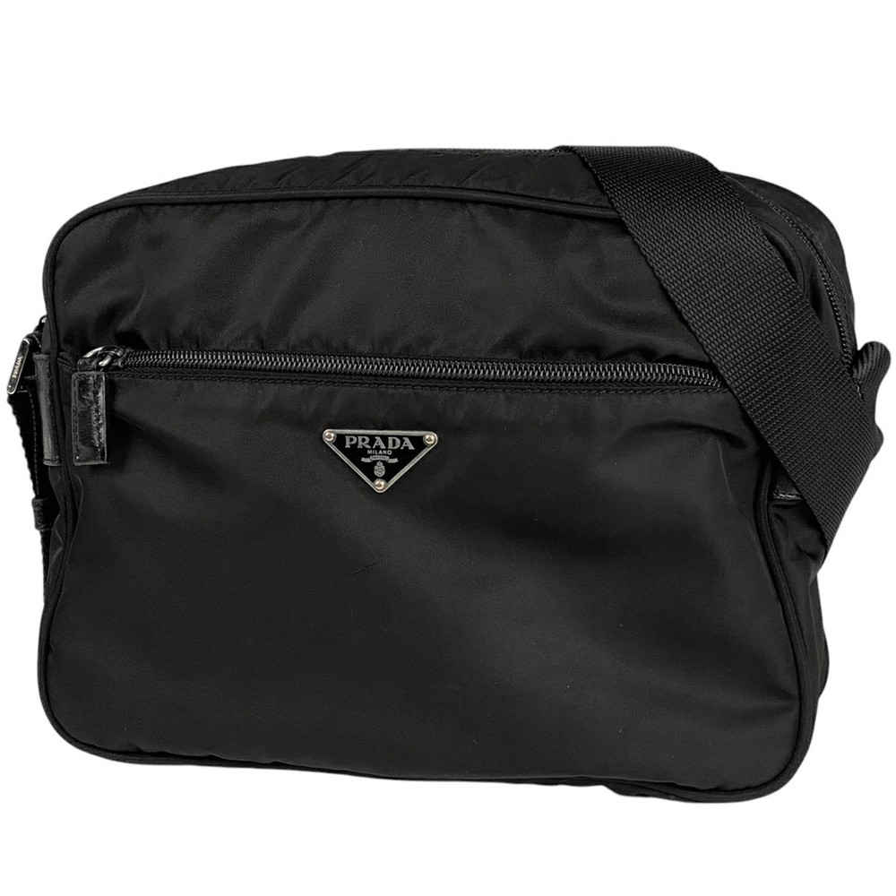 RARE PRADA Logo Plate Shoulder Bag with Crossbody Strap