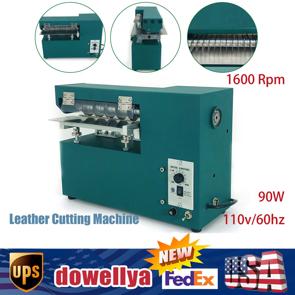Electric Leather Slitter Equip Leather Cutting Cutter Strap Slitting Machine 90W