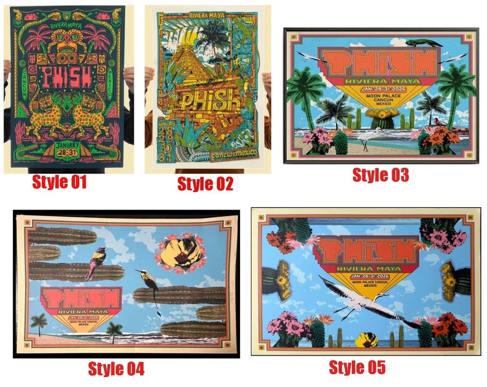 Phish Riviera Maya Cancun Mexico January 28-31 2026 Concert Poster