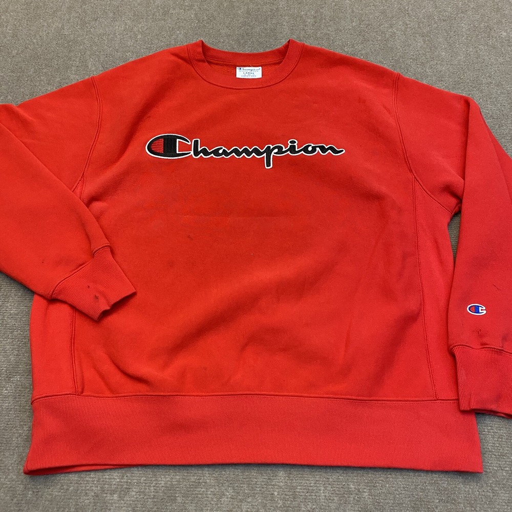 Vintage Champion Reverse Weave Crewneck Sweatshirt Red Size Large Men's 90's