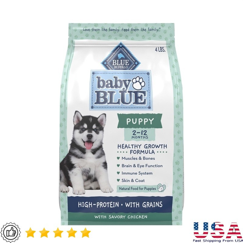 High Protein Dry Puppy Food Chicken Recipe DHA ARA Growth Support Kibble 4lb New