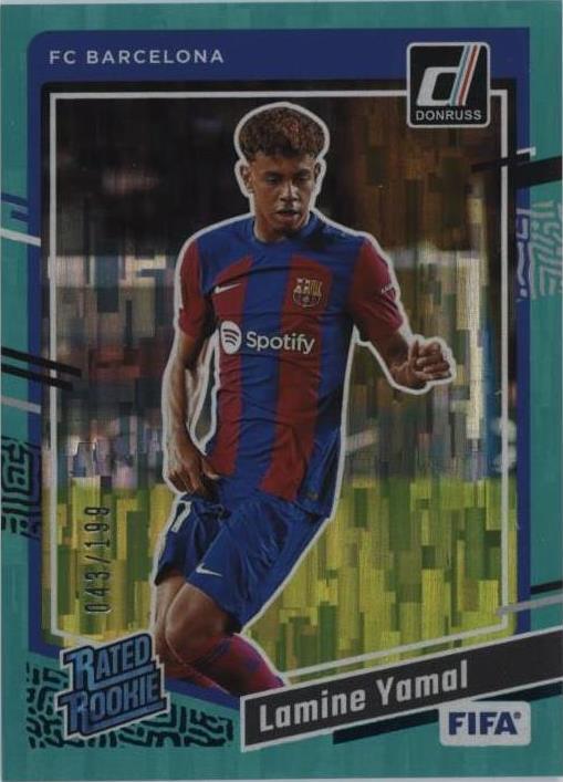 2023-24 Panini Donruss FIFA - Rated Rookie Teal #177 Lamine Yamal /199 (RC)