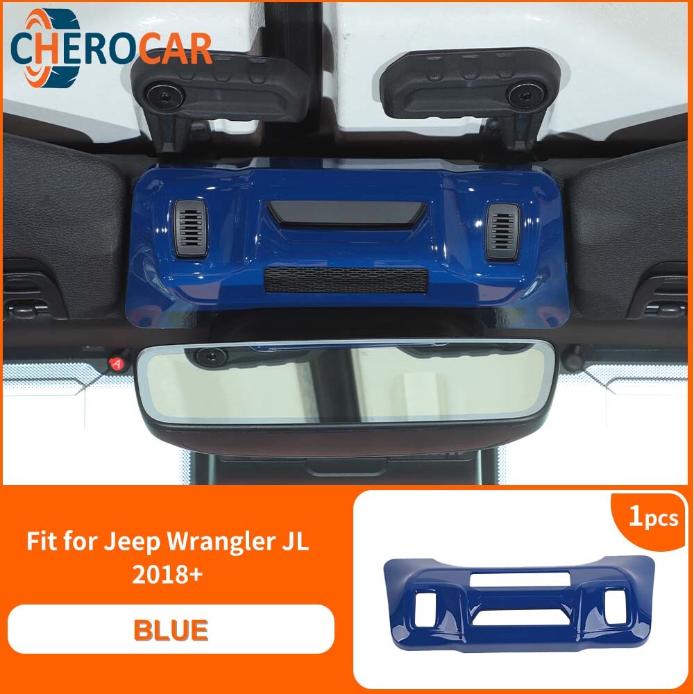 Blue Front Roof Headliner Reading Light Cover For Wrangler Jl Jt 24+ Accessories