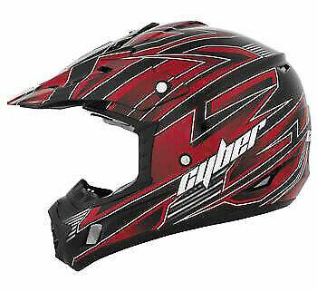 Cyber UX-24 Bandit Helmet Red Black Medium Offroad Dirt Bike-image