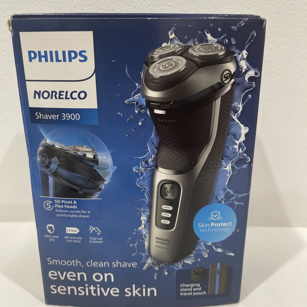Philips Norelco Shaver 3900, Rechargeable Wet & Dry S3341/92 Pop up trimmer SB4