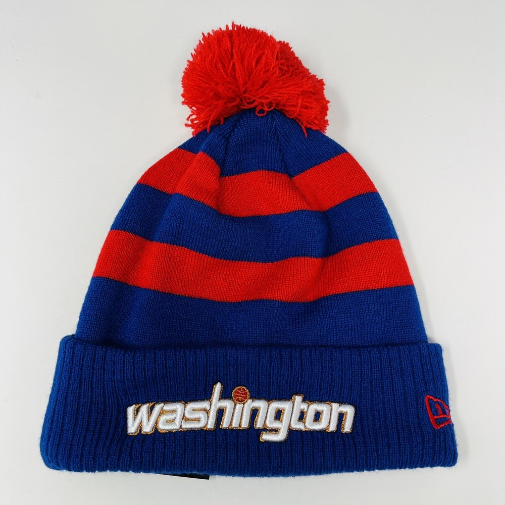 New Era NBA Washington Wizards Men City Beanie Toboggan Winter Hat Blue Red OSFM