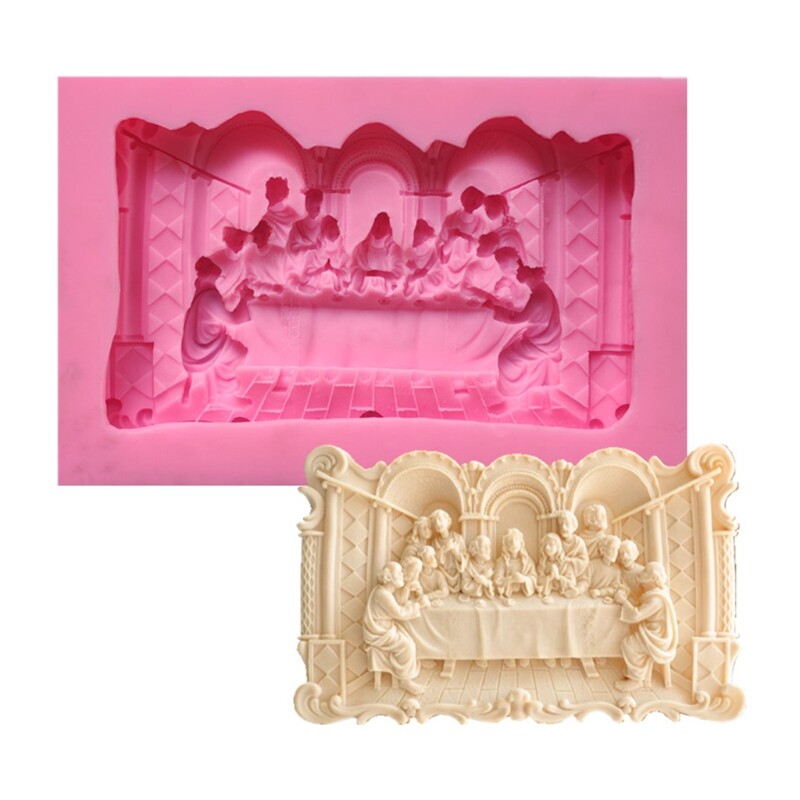 DIY Last Supper Photo Frame Jewelry Resin Casting Mold for Epoxy Craft