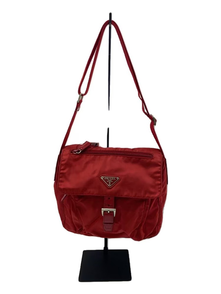 RARE PRADA PRADA Shoulder Bag Nylon Red