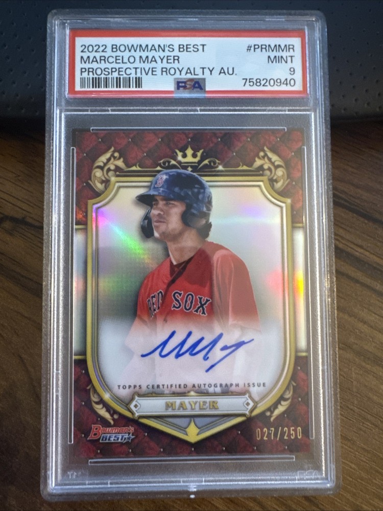 2022 Bowman's Best - Prospective Royalty Autographs Marcelo Mayer #PR-MMR /250 (AU, RC)