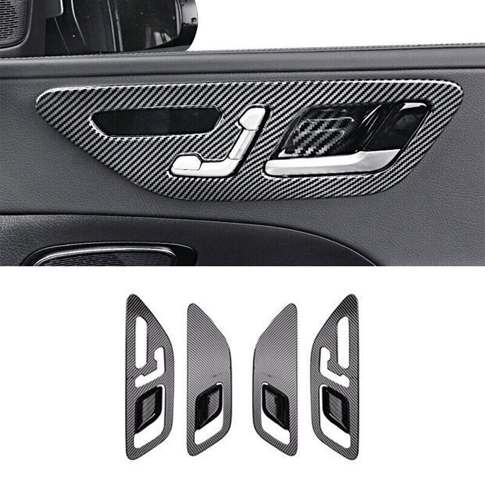 For Benz C-Class W206 C300 2022-24 Carbon Fiber Inner Door Handle Cover Molding