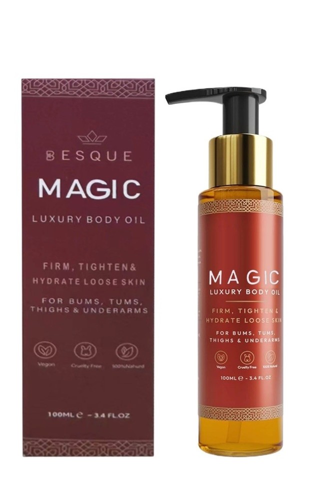Besque Magic Luxury Body Oil 3.4 fl oz-GENUINE BESQUE! New In Box