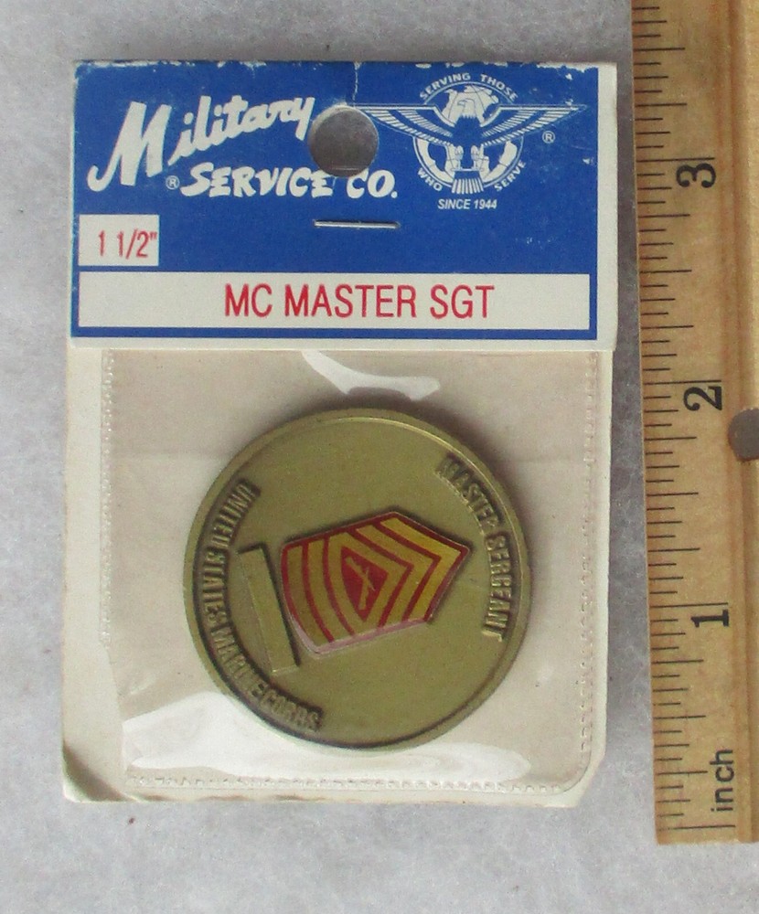 CHALLENGE COIN US MARINE CORPS MASTER SERGEANT STRIPES USMC EGA Original