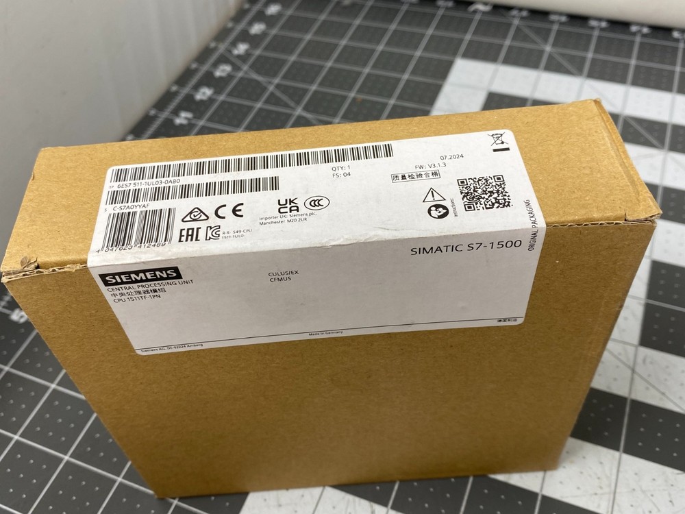 Siemens 6ES7511-1UL03-0AB0 SIMATIC S7-1500 CPU 1511TF-1PN (New Factory Sealed)