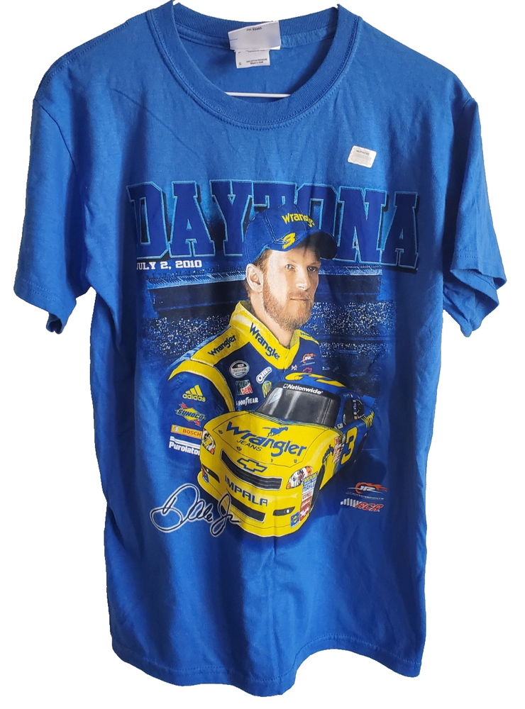 NASCAR Dale Earnhardt Jr & Sr T Shirt Daytona  Double print  Men's Small