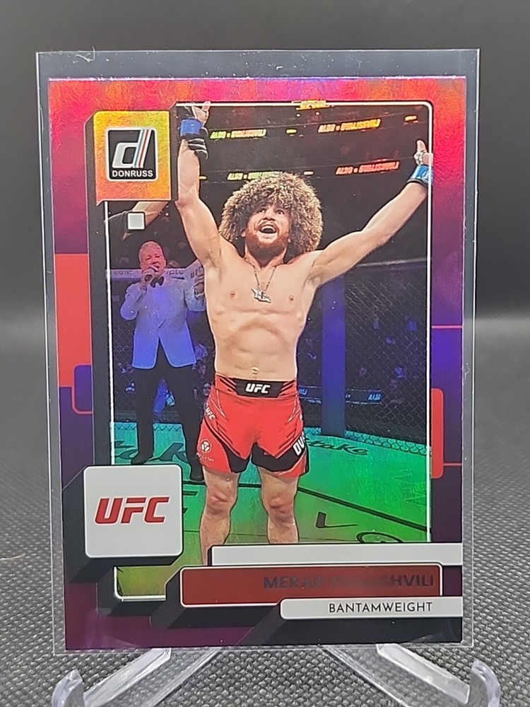2023 Donruss UFC Merab Dvalishvili #165 purple foil MMA Bantamweight