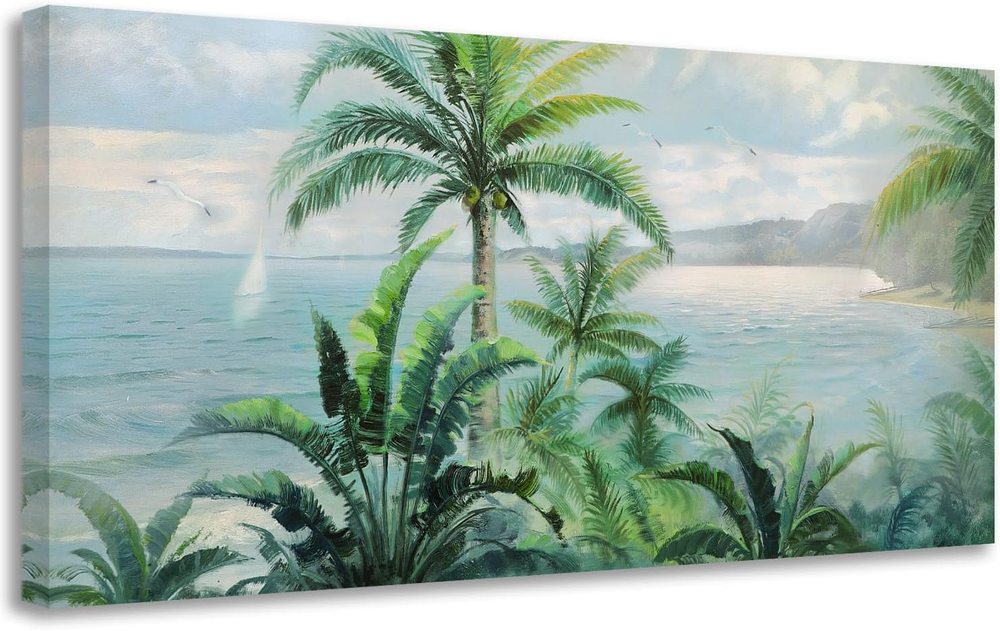 Tropical Palm Tree Wall Art for Christmas Thanksgiving Gifts Kids Men Women