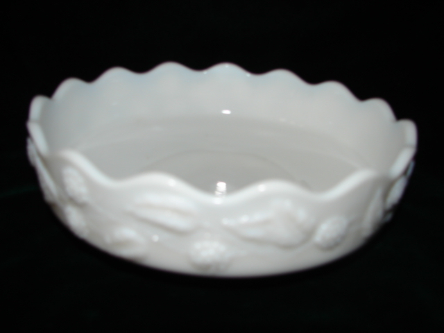 Vintage Westmoreland Milk White Glass Bowl with Elegant Pattern