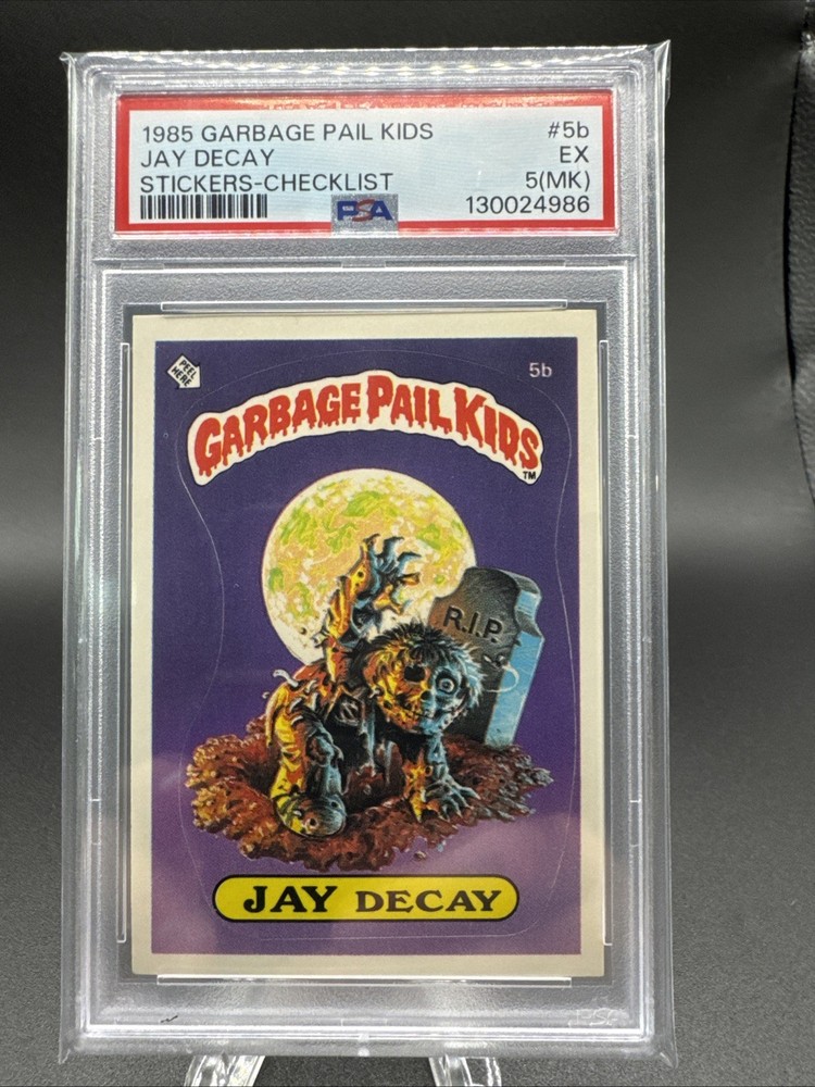 JAY DECAY #5B  1985 GARBAGE PAIL KIDS STICKERS OS1 - PSA 5 EX Checklist