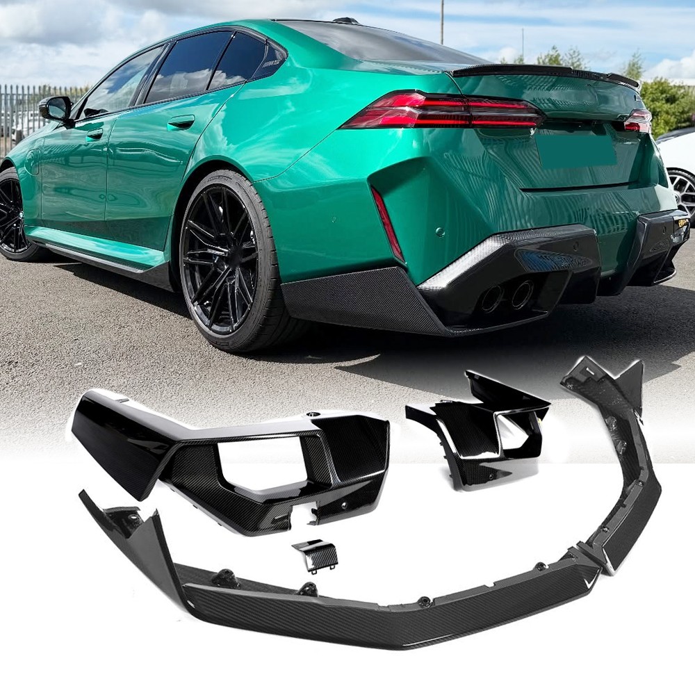For BMW 5 Series G90 G99 M5 2024-2025 Dry Carbon Front Bumper Lip Rear Diffuser