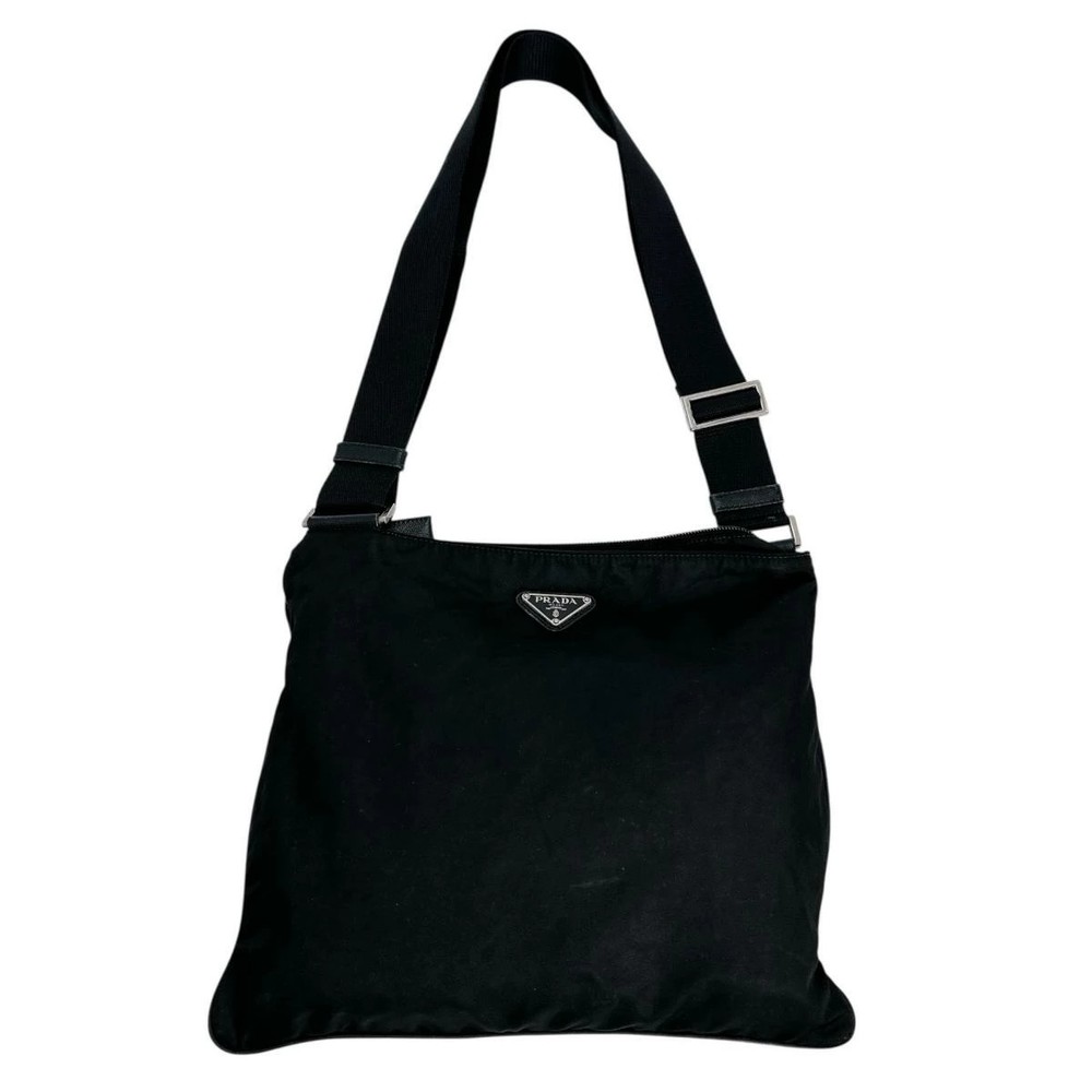 RARE Prada nylon shoulder bag crossbody lightweight diagonal carry black