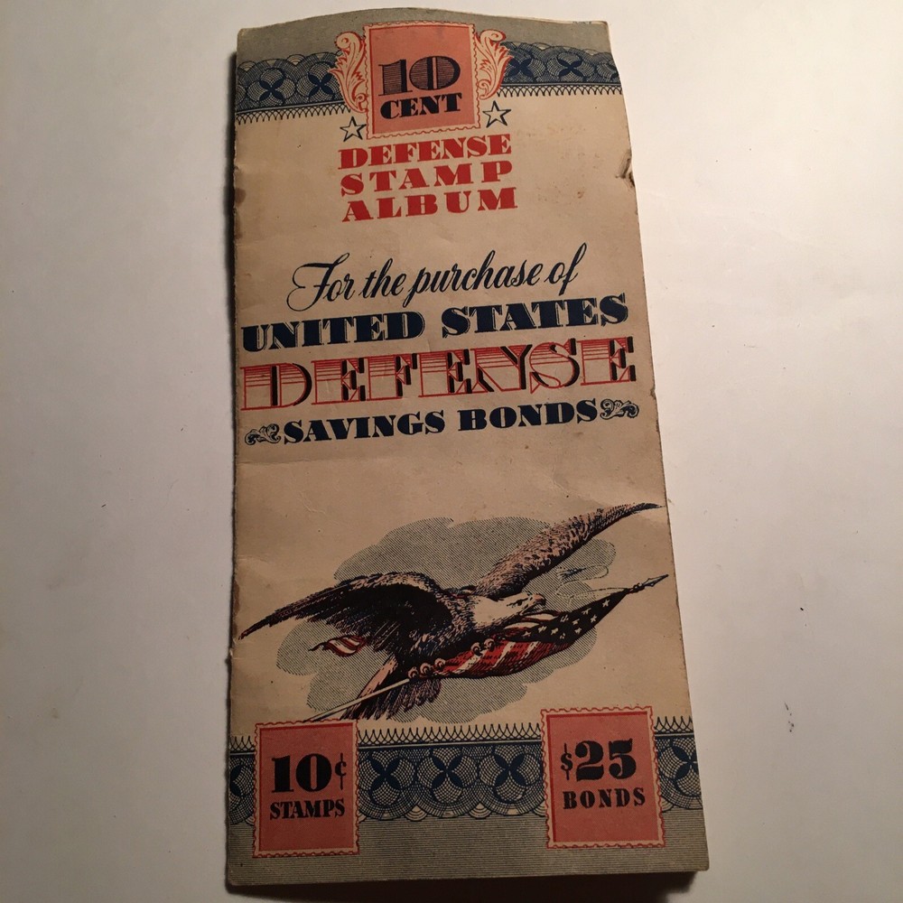 Vintage Defense Stamp Albums 10 cent United States Savings Bonds WWII 1941