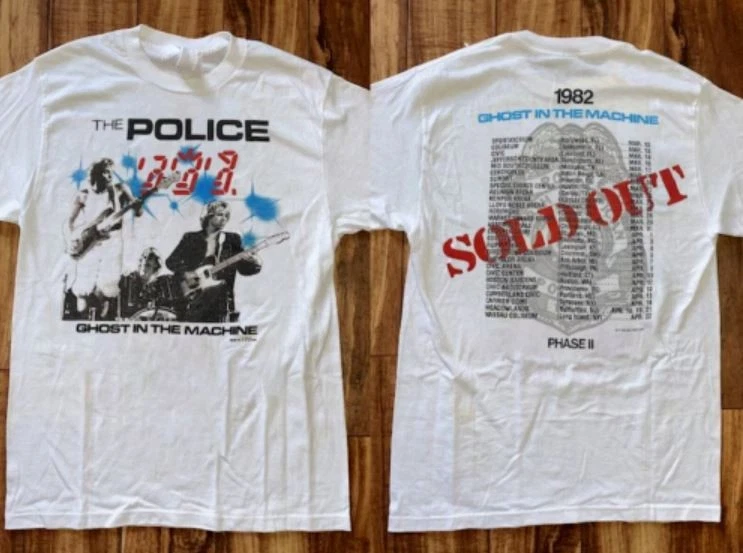 The Police Ghost in the Machine Phrase II 1982 Concert Tour T-Shirt.