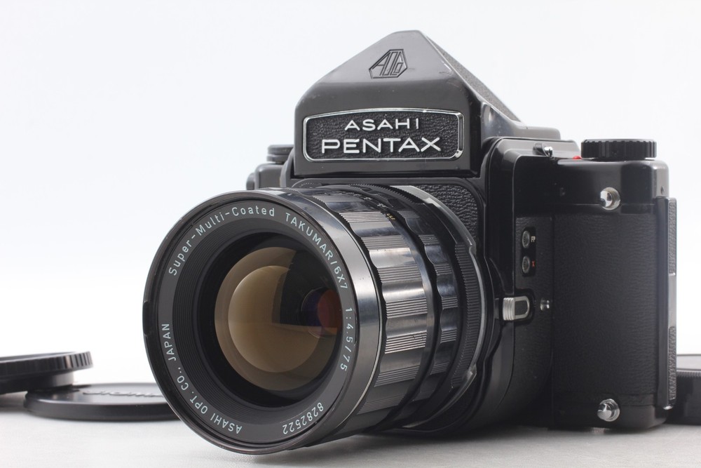 ⏯️Read [Exc+5] Pentax 6x7 67 Film Camera Eye Level 75mm f/4.5 Lens From JAPAN
