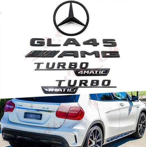 Estrella trasera NEGRO BRILLANTE para GLA45 AMG X156 + TURBO 4matic Insignias 2014-2020