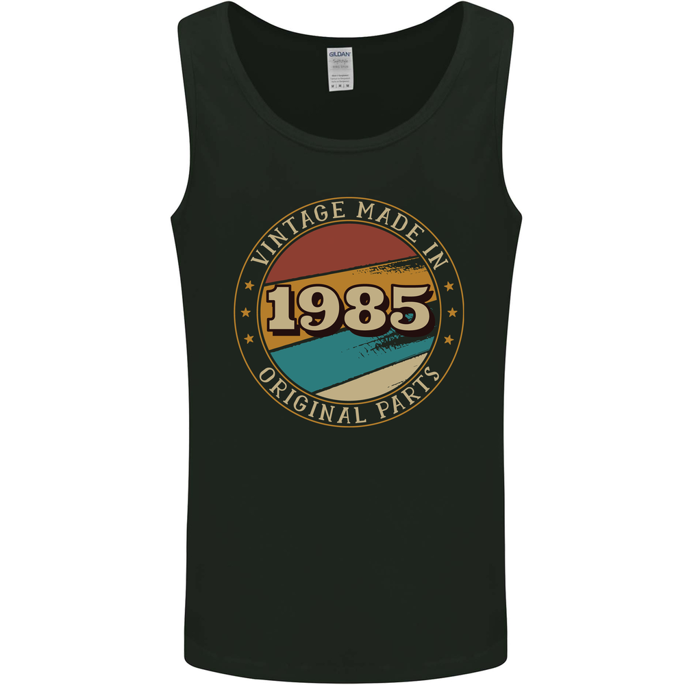 40th Birthday Vintage Made In 1985 Mens Vest Tank Top