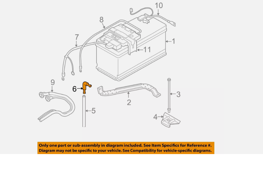 for BMW OEM 07-13 328i 3.0L-L6 Battery-Drain Hose Connector 61211377835