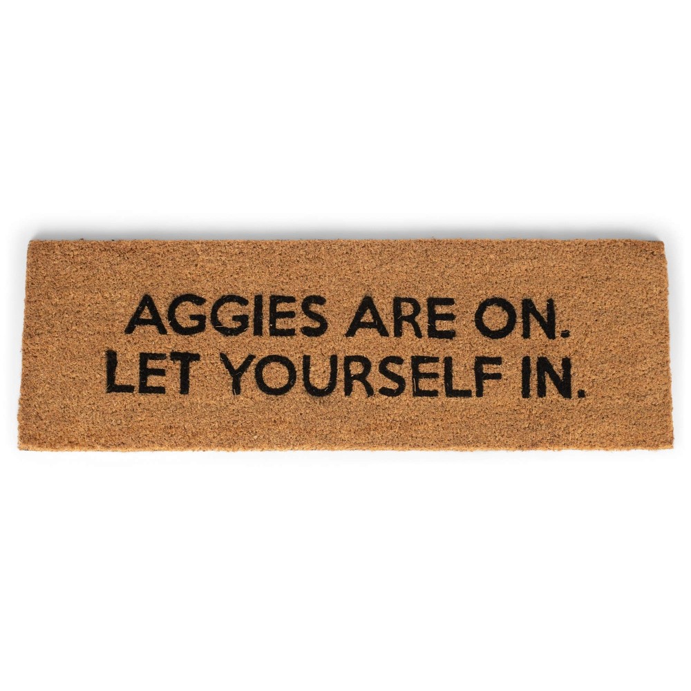 Natural Coir Door Mat 33x10 Inches Aggies Design Durable Entryway Rug