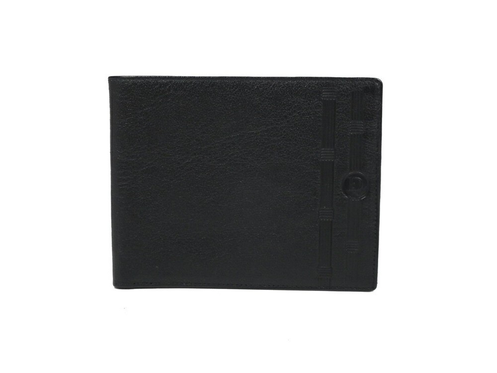Christian Dior Men's Black Leather Logo Bifold Wallet Pre-Owned