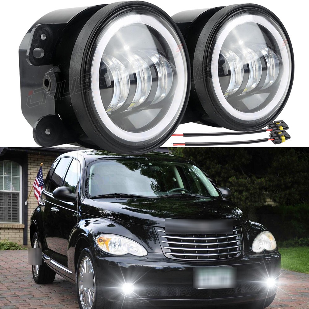 Clear Lens Front Bumper Fog Light Lamps Fit 05-18 Wrangler/Magnum/PT Cruiser/300