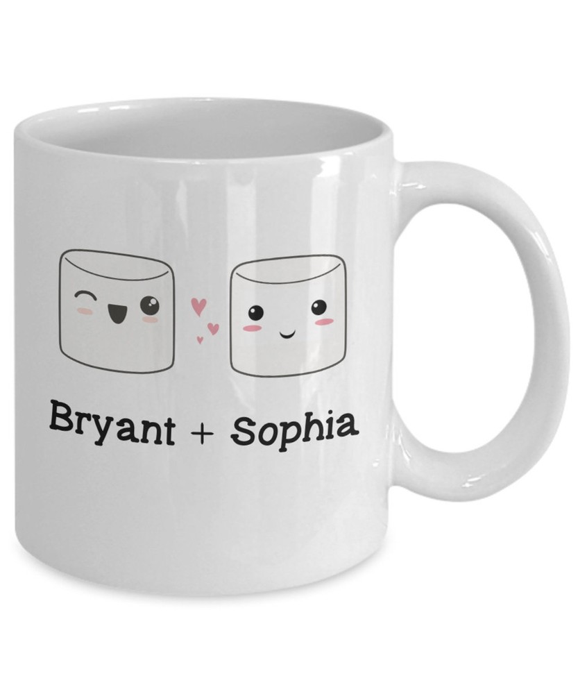 Personalized Valentines Marshmallow Mug Gift for Him or Her
