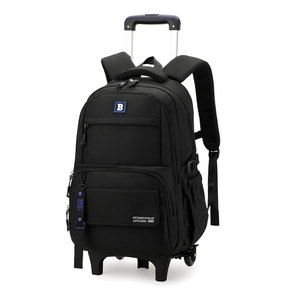 Rolling Backpack for Boys Backpack with Wheels Trolley School Bag for Teens E...