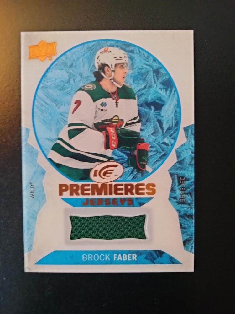 2023-24 Upper Deck Ice Brock Faber Ice Premieres Jersey #IPJ-BF