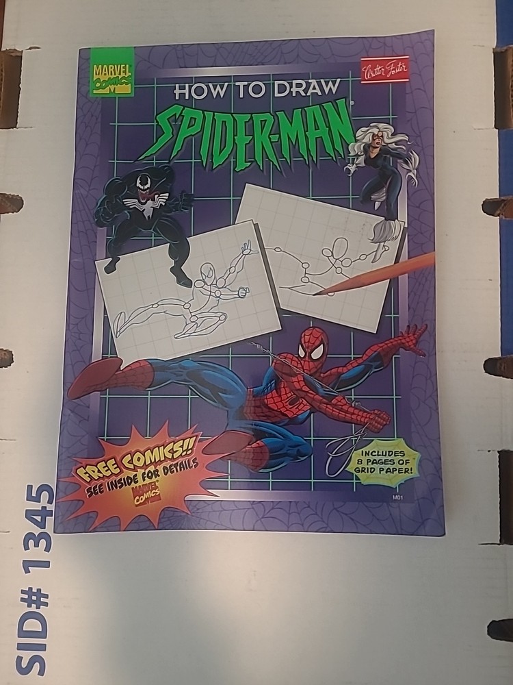 How To Draw Spider-Man & Villains Venom Black Cat Embossed Cover 1996