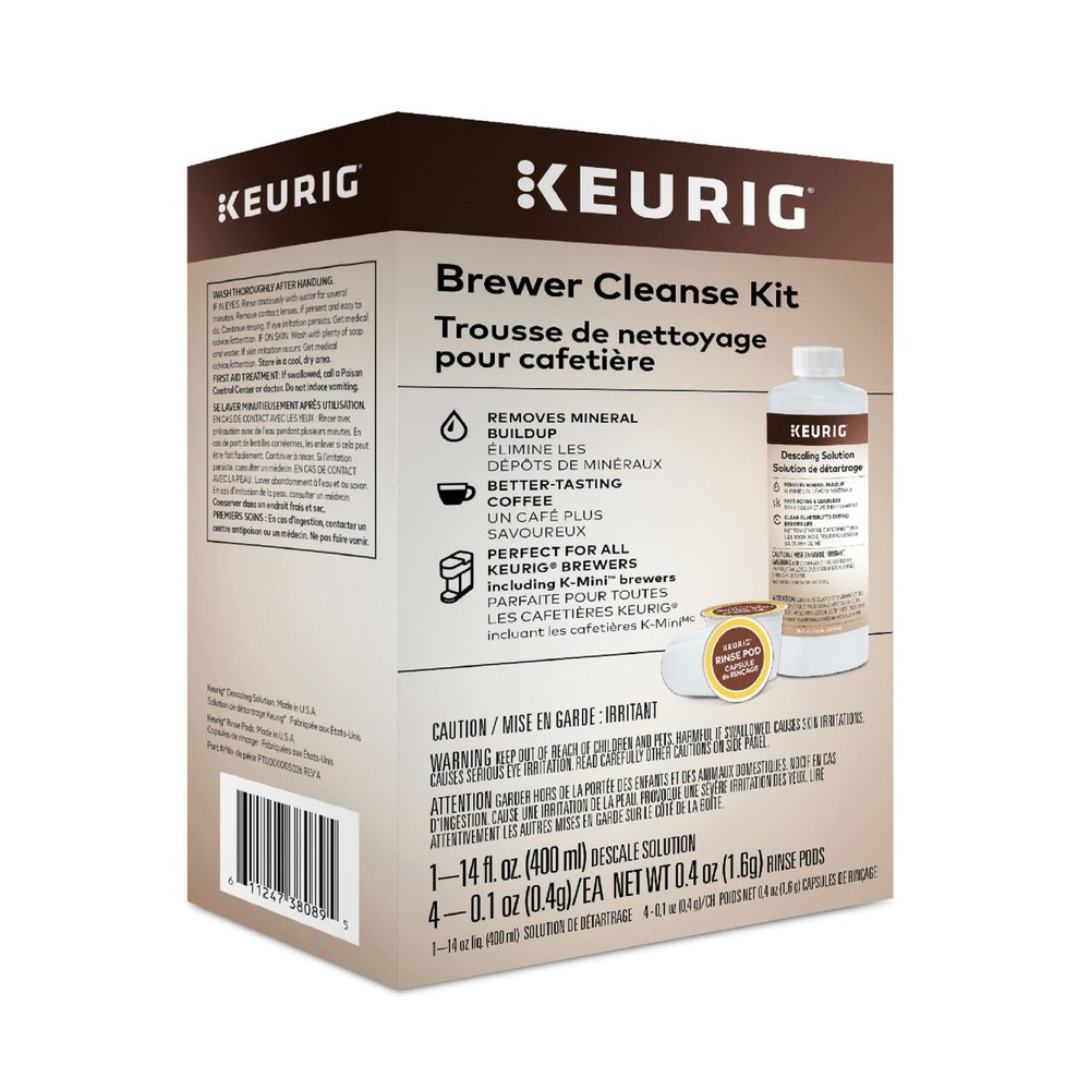 Brewer Cleanse Kit For Maintenance Includes Descaling Solution & Rinse Pods, ...