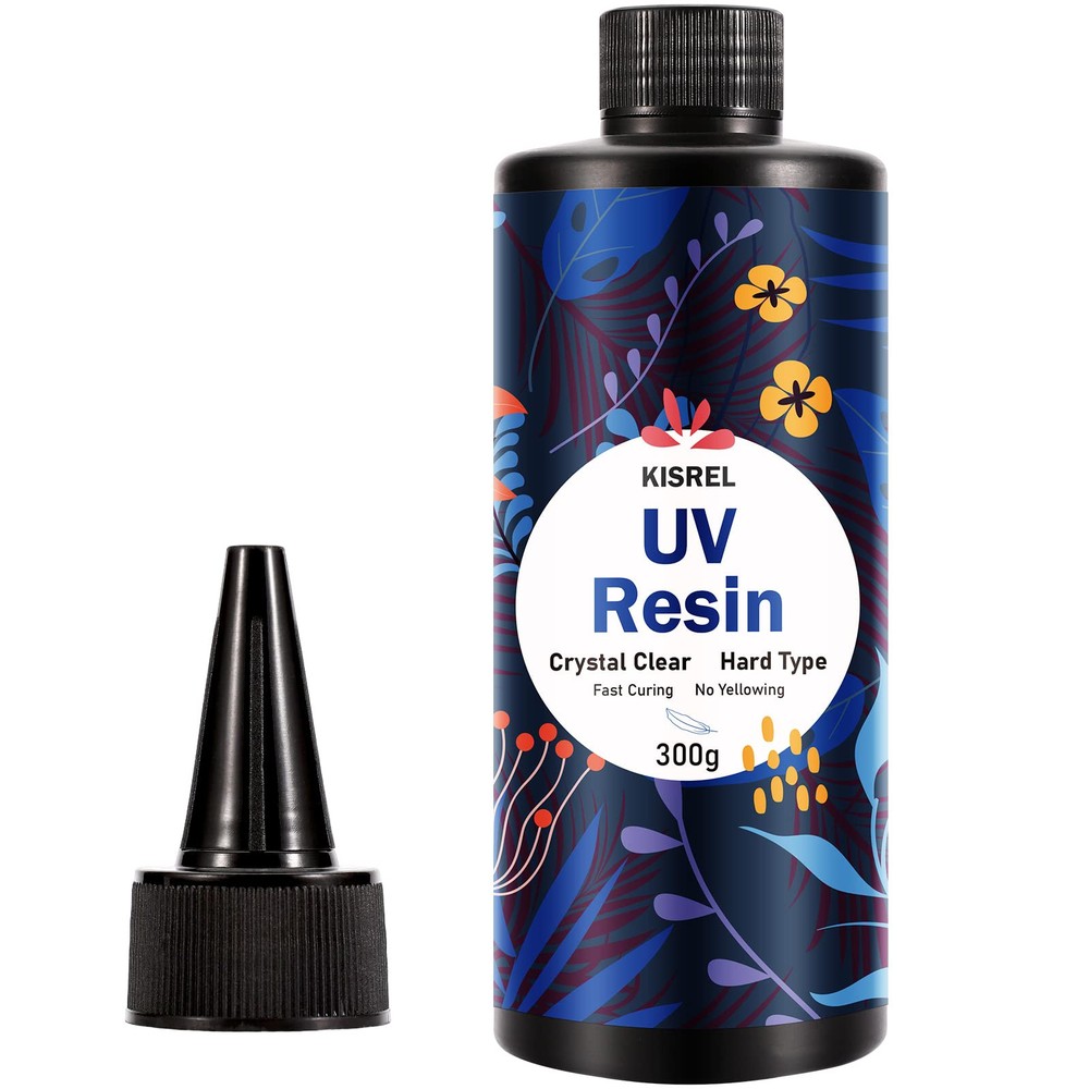 UV Resin 300g - Upgraded UV Resin Kit, Hard Type Crystal Clear Ultraviolet Cu...