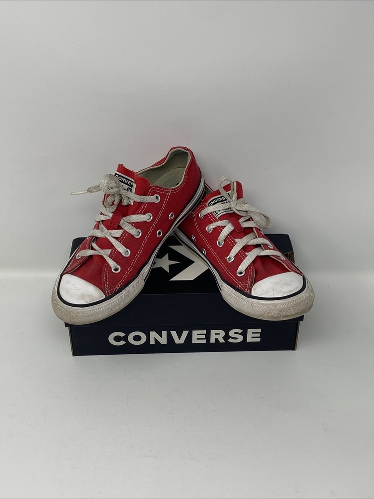 CONVERSE Chuck Taylor All Star Red Low top Canvas Shoes 3J236 Kid Youth Size 2
